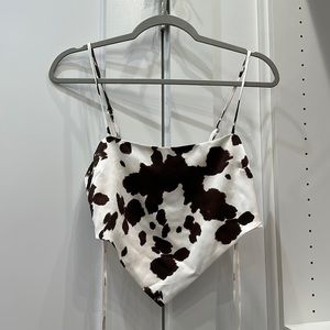 NWT Forever21 Brown cow crop